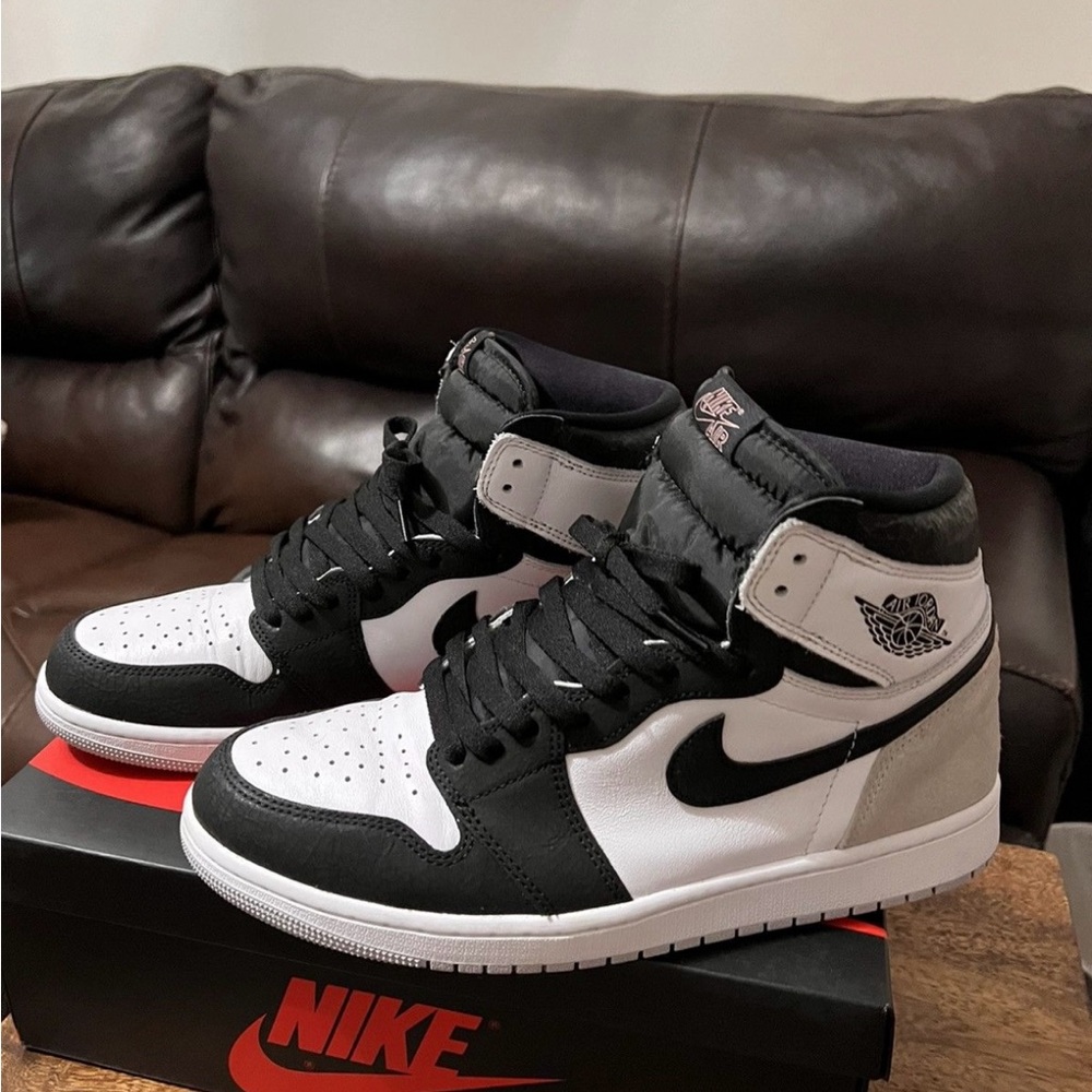 Jordan Black and White High-Top Sneakers - Picture 1 of 6